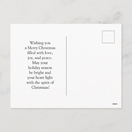 Kerstmis Feestdagenkaart (Achterkant)