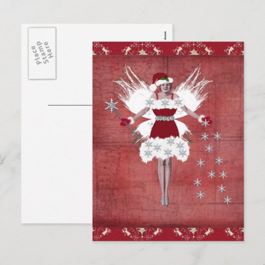 Kerstmis Feestdagenkaart (Voorkant / Achterkant)