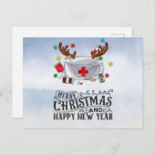 Kerstmis Feestdagenkaart (Voorkant / Achterkant)