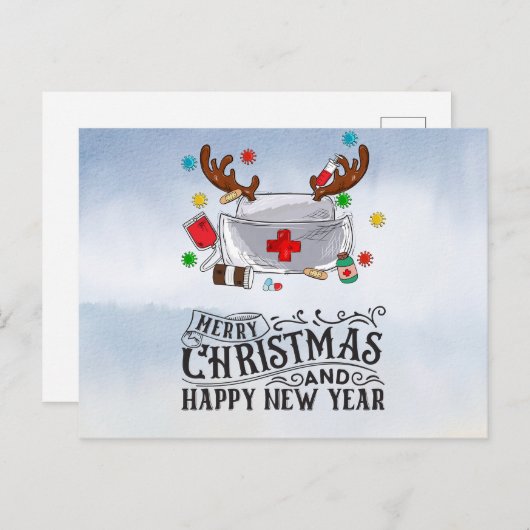 Kerstmis Feestdagenkaart (Voorkant / Achterkant)