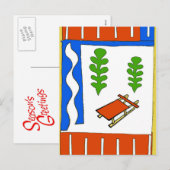 Kerstmis Feestdagenkaart (Voorkant / Achterkant)