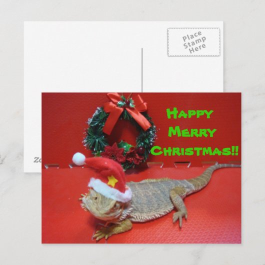 Kerstmis Feestdagenkaart (Voorkant / Achterkant)