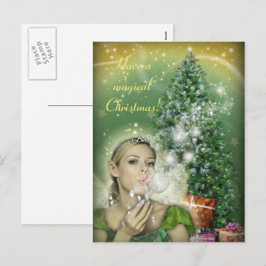 Kerstmis Feestdagenkaart (Voorkant / Achterkant)