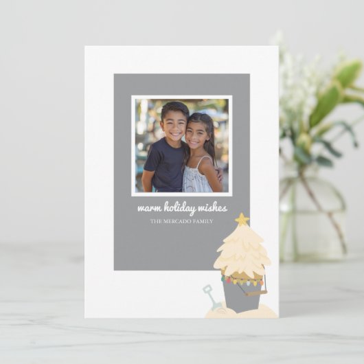 Kerstmis Feestdagenkaart (Staand voorkant)