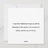 Kerstmis Feestdagenkaart (Achterkant)