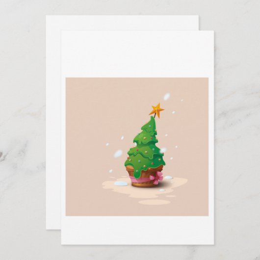 kerstmis feestdagenkaart (Voorkant / Achterkant)