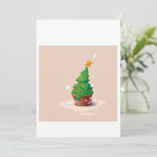 kerstmis feestdagenkaart (Staand voorkant)