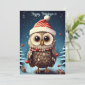 Kerstmis Feestdagenkaart (Staand voorkant)