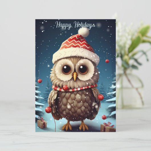 Kerstmis Feestdagenkaart (Staand voorkant)