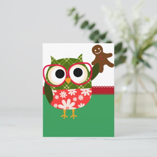 Kerstmis Feestdagenkaart (Staand voorkant)