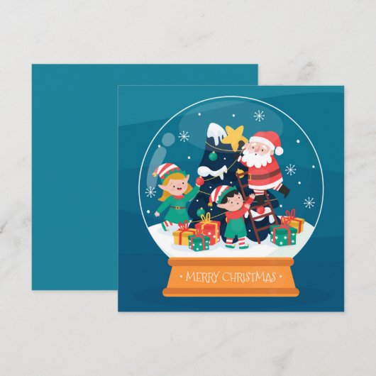 Kerstmis Feestdagenkaart (Voorkant / Achterkant)