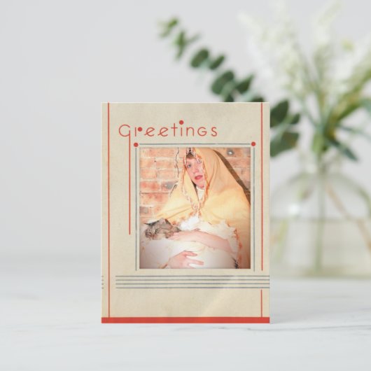 kerstmis feestdagenkaart (Staand voorkant)