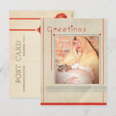 kerstmis feestdagenkaart (Voorkant / Achterkant)