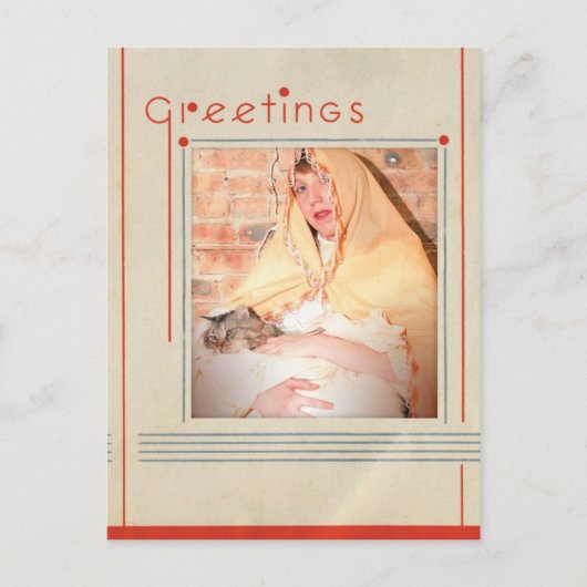 kerstmis feestdagenkaart (Voorkant)