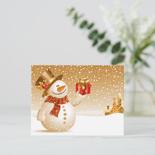 Kerstmis Feestdagenkaart (Staand voorkant)