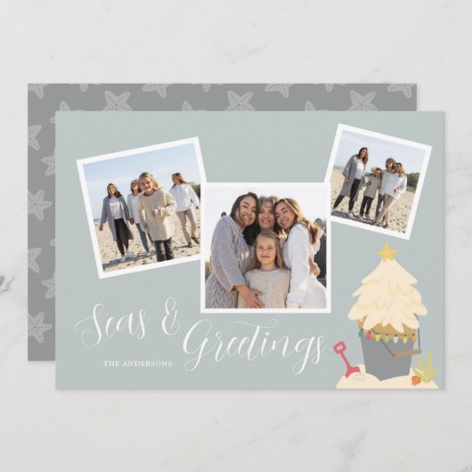 Kerstmis Feestdagenkaart (Voorkant / Achterkant)