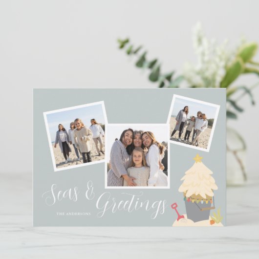 Kerstmis Feestdagenkaart (Staand voorkant)