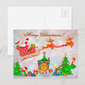 Kerstmis Feestdagenkaart (Voorkant / Achterkant)