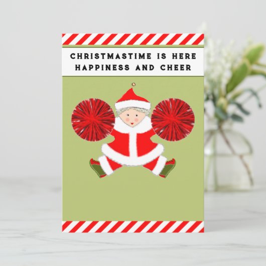 Kerstmis Feestdagenkaart (Staand voorkant)