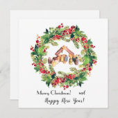 Kerstmis! Feestdagenkaart (Voorkant / Achterkant)