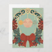 Kerstmis Feestdagenkaart (Voorkant / Achterkant)