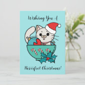 Kerstmis Feestdagenkaart (Staand voorkant)