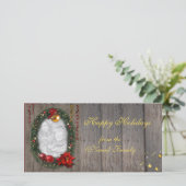 Kerstmis Feestdagenkaart (Staand voorkant)
