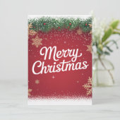 Kerstmis Feestdagenkaart (Staand voorkant)