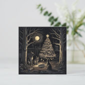 Kerstmis Feestdagenkaart (Staand voorkant)