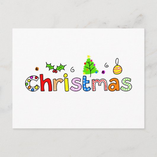 kerstmis feestdagenkaart (Voorkant)