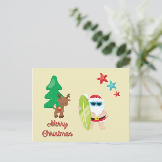 Kerstmis Feestdagenkaart (Staand voorkant)