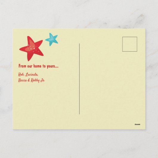 Kerstmis Feestdagenkaart (Achterkant)