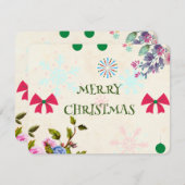 Kerstmis Feestdagenkaart (Voorkant / Achterkant)