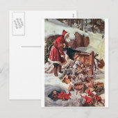 Kerstmis Feestdagenkaart (Voorkant / Achterkant)