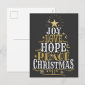 Kerstmis feestdagenkaart (Voorkant / Achterkant)