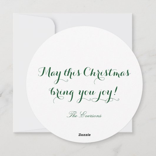 Kerstmis Feestdagenkaart (Achterkant)