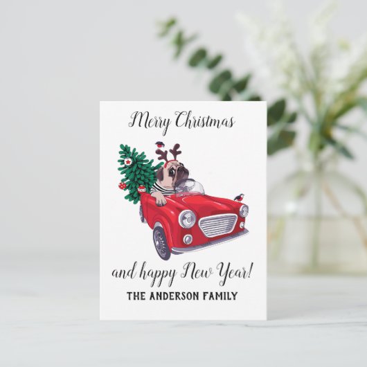  Kerstmis Feestdagenkaart (Staand voorkant)