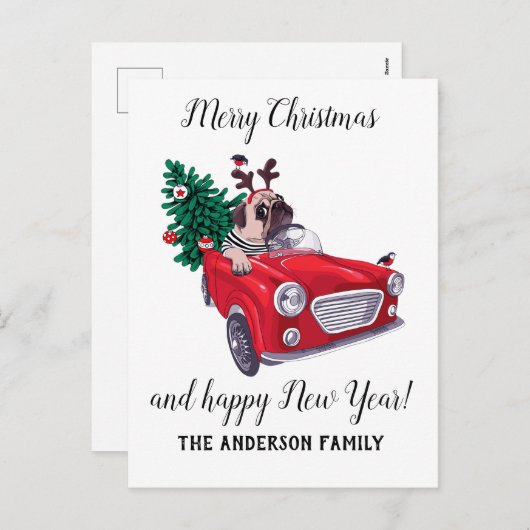  Kerstmis Feestdagenkaart (Voorkant / Achterkant)