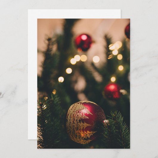 Kerstmis Feestdagenkaart (Voorkant / Achterkant)