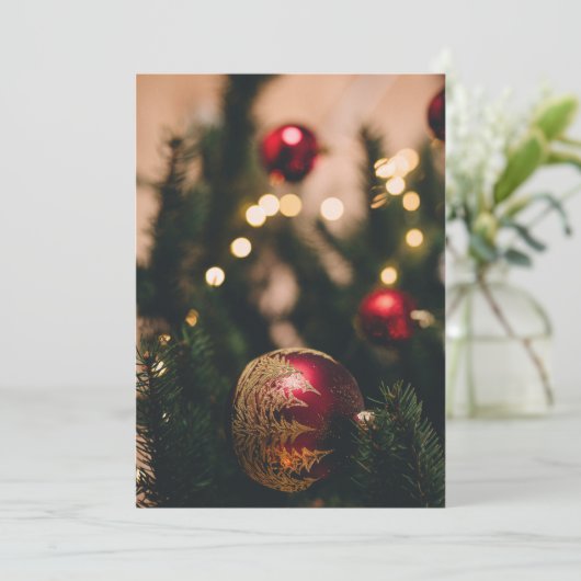 Kerstmis Feestdagenkaart (Staand voorkant)