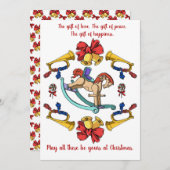 Kerstmis Feestdagenkaart (Voorkant / Achterkant)