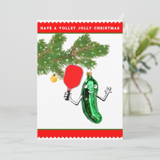 Kerstmis Feestdagenkaart (Staand voorkant)