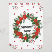 Kerstmis Feestdagenkaart (Voorkant / Achterkant)