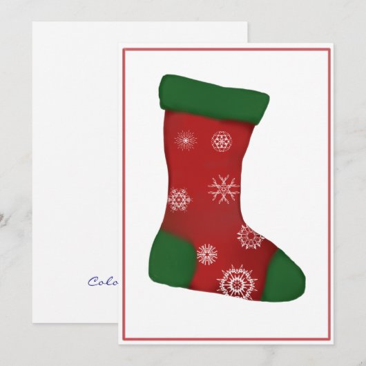 Kerstmis Feestdagenkaart (Voorkant / Achterkant)