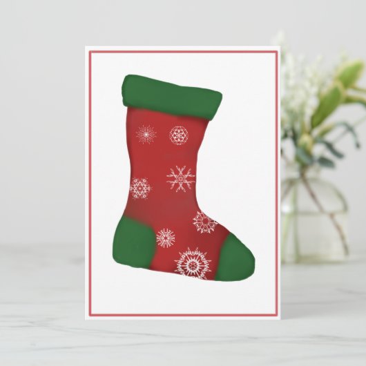 Kerstmis Feestdagenkaart (Staand voorkant)