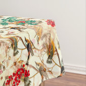 Kerstmis, feestelijk, mistletoe, vogels, natuur pa tafelkleed (Voorbeeld)