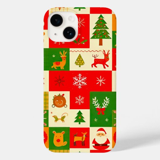 Kerstmis feestelijk patroon Case-Mate iPhone case (Achterkant)