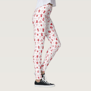 Kerstmis feestelijk patroon leggings