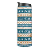 Kerstmis feestelijk patroon thermosbeker (Geroteerd rechts)