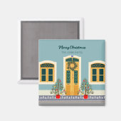 Kerstmis feestelijk Portugees huis Magneet (Voorkant / Achterkant)